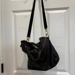 Fossil Black Leather Shoulder Bag